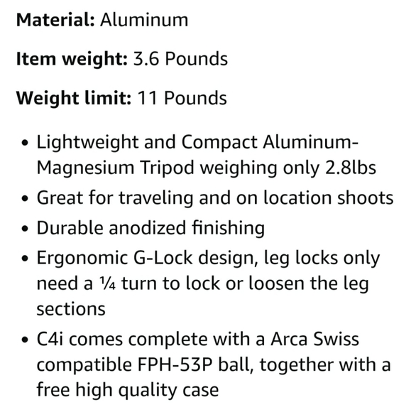 Fotopro C4i Camera Tripod In Red - Picture 12 of 15